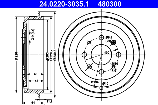 Brake Drum (Rear axle)  Art. 24022030351