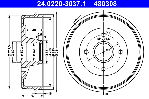 Brake Drum (Rear axle)  Art. 24022030371