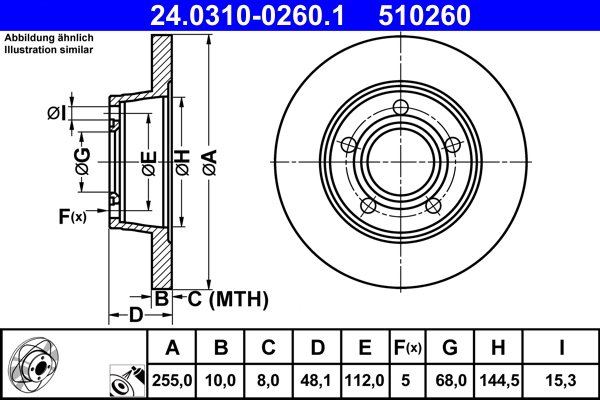 Brake Disc (Rear axle)  Art. 24031002601