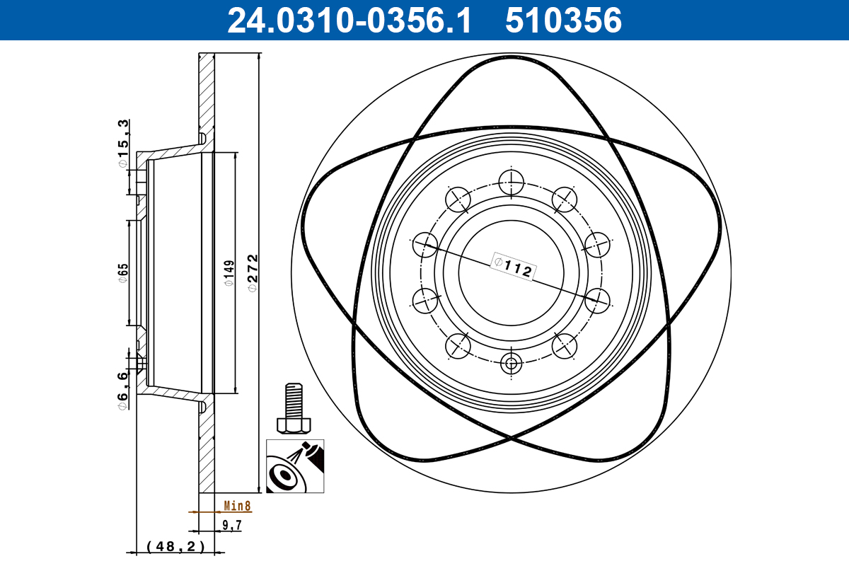 Brake Disc (Rear axle)  Art. 24031003561