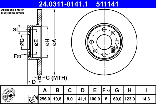 Brake Disc (Front axle)  Art. 24031101411