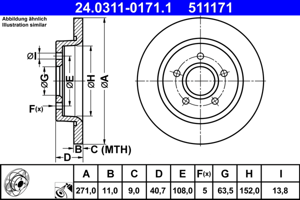 Brake Disc (Rear axle)  Art. 24031101711