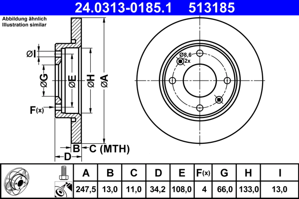 Brake Disc (Front axle)  Art. 24031301851