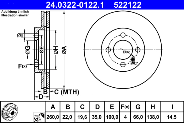 Brake Disc (Front axle)  Art. 24032201221