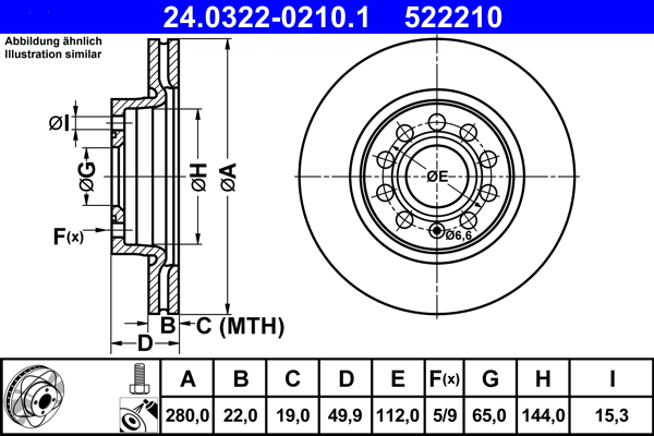 Brake Disc (Front axle)  Art. 24032202101