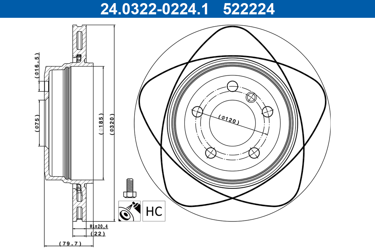 Brake Disc (Rear axle)  Art. 24032202241