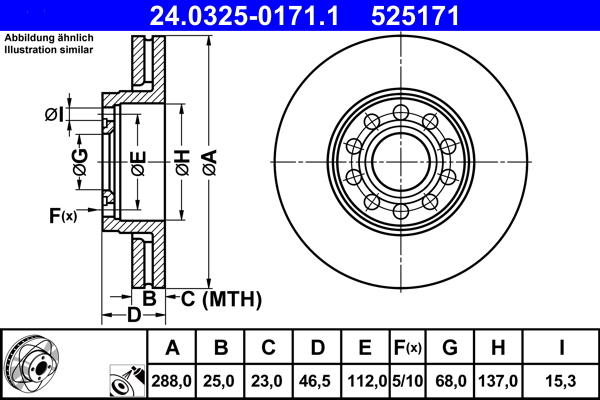 Brake Disc (Front axle)  Art. 24032501711