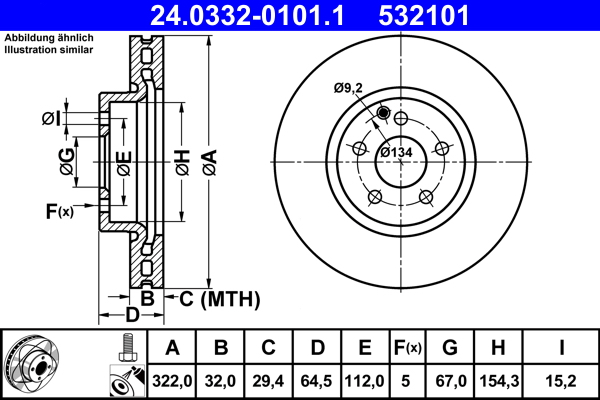 Brake Disc (Front axle)  Art. 24033201011