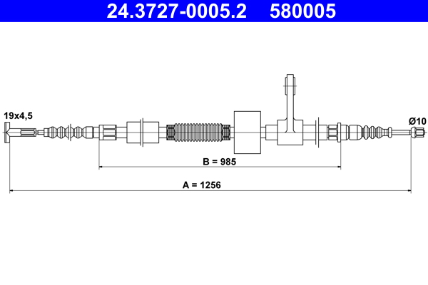 Cable Pull, parking brake (Back, left)  Art. 24372700052