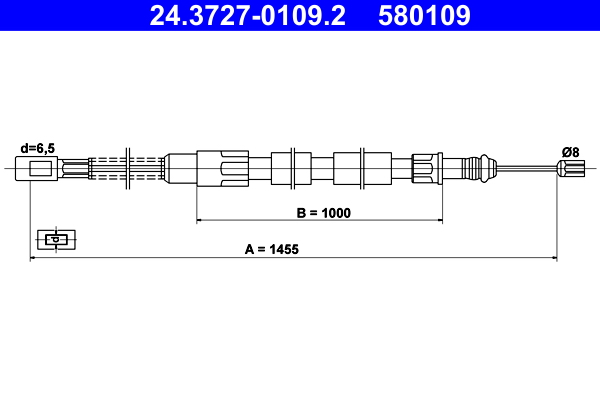 Cable Pull, parking brake (Back, left, Back, right)  Art. 24372701092