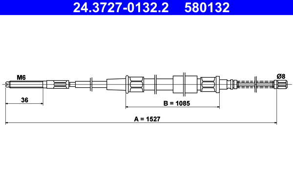 Cable Pull, parking brake (Back, right, Back, left)  Art. 24372701322