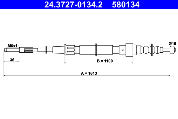 Cable Pull, parking brake (Back, right, Back, left)  Art. 24372701342