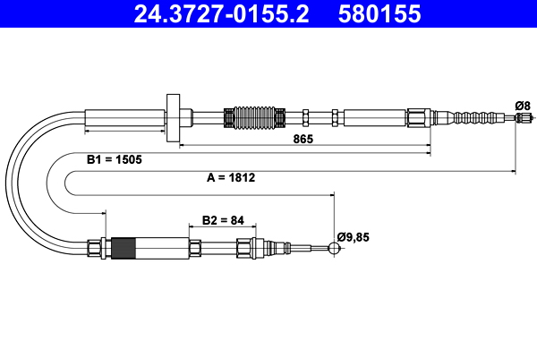 Cable Pull, parking brake (Back, left, Back, right)  Art. 24372701552