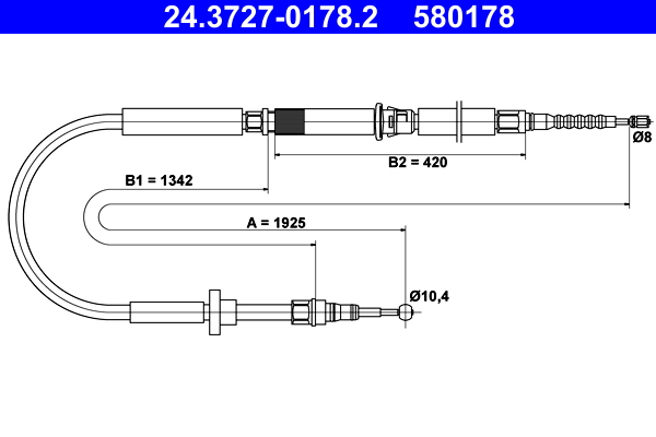 Cable Pull, parking brake (Right, Left, Back)  Art. 24372701782