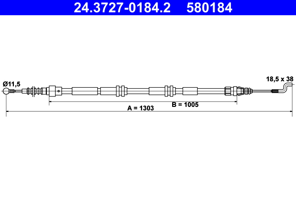 Cable Pull, parking brake (Left, Right, Back)  Art. 24372701842