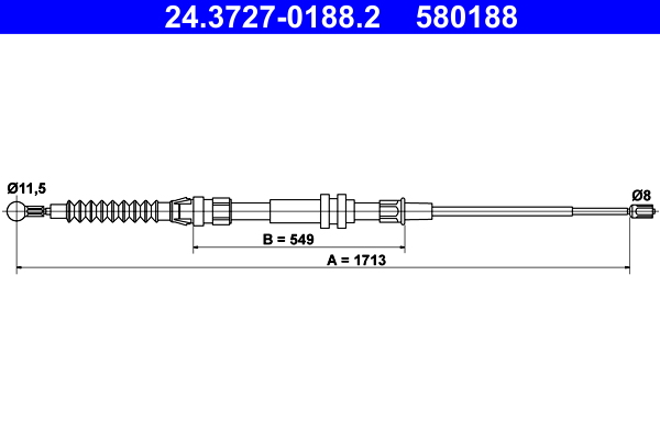 Cable Pull, parking brake (Right, Left, Back)  Art. 24372701882