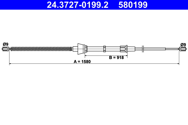 Cable Pull, parking brake (Back, left, Back, right)  Art. 24372701992