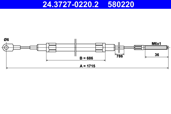 Cable Pull, parking brake (Back, left, Back, right)  Art. 24372702202