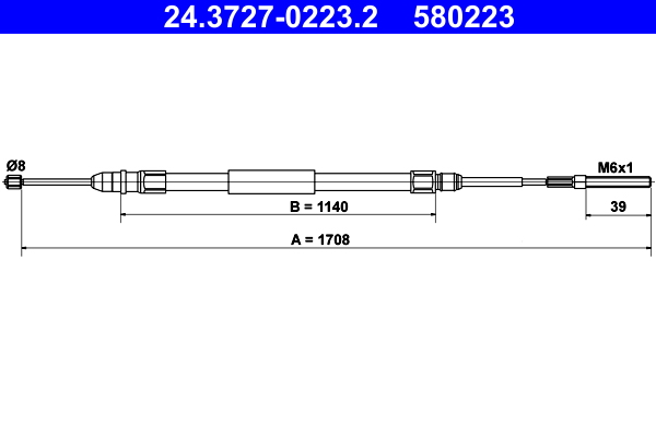 Cable Pull, parking brake (Back, right)  Art. 24372702232