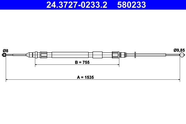 Cable Pull, parking brake (Left, Back, Right)  Art. 24372702332