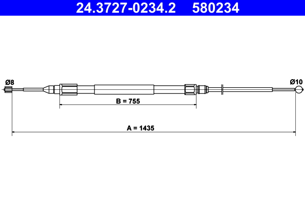 Cable Pull, parking brake (Back, Left, Right)  Art. 24372702342