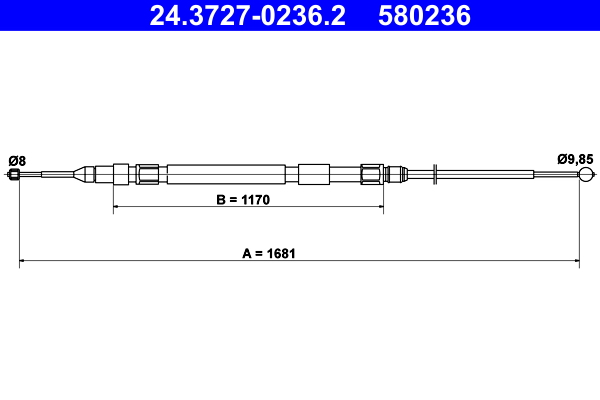 Cable Pull, parking brake (Back, left)  Art. 24372702362