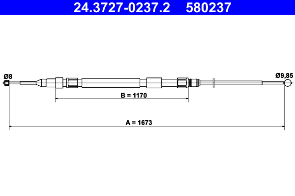 Cable Pull, parking brake (Back, right)  Art. 24372702372