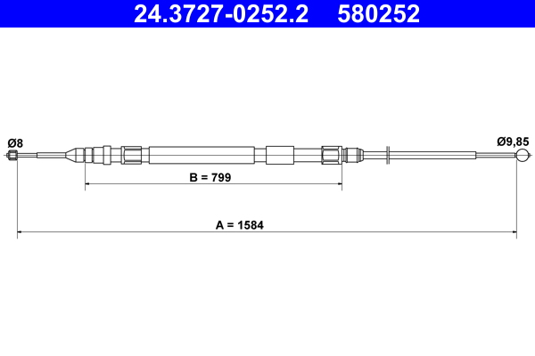 Cable Pull, parking brake  Art. 24372702522