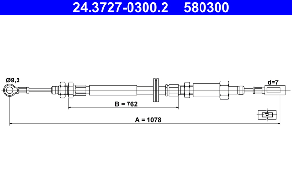 Cable Pull, parking brake (Double cloth)  Art. 24372703002