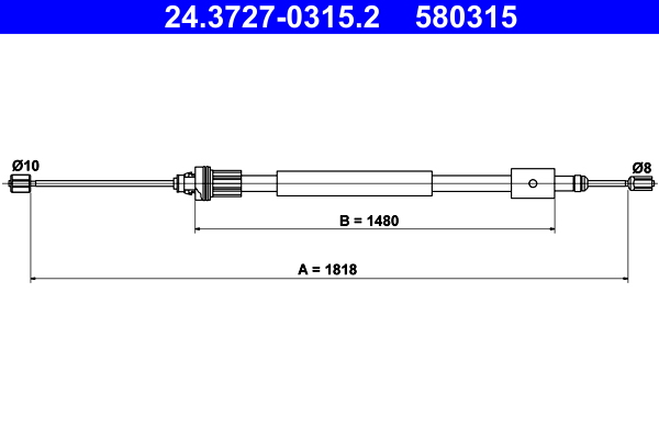 Cable Pull, parking brake (Back, right)  Art. 24372703152