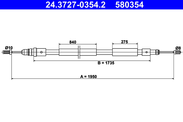 Cable Pull, parking brake (Right)  Art. 24372703542