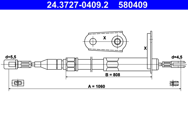 Cable Pull, parking brake (Back, left, Back, right)  Art. 24372704092