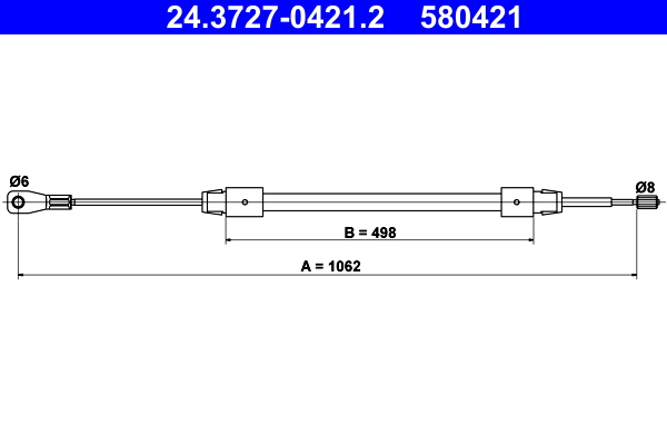 Cable Pull, parking brake (Back, left)  Art. 24372704212