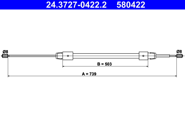 Cable Pull, parking brake (Back, right)  Art. 24372704222