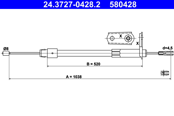 Cable Pull, parking brake (Back, left)  Art. 24372704282