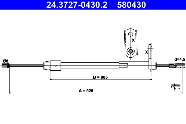 Cable Pull, parking brake (Back, left)  Art. 24372704302