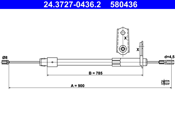 Cable Pull, parking brake (Back, right)  Art. 24372704362