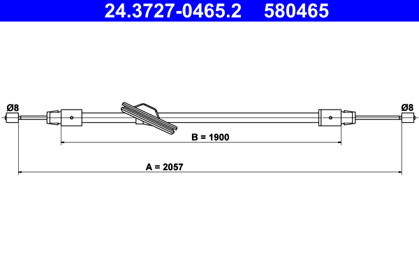 Cable Pull, parking brake (In front)  Art. 24372704652