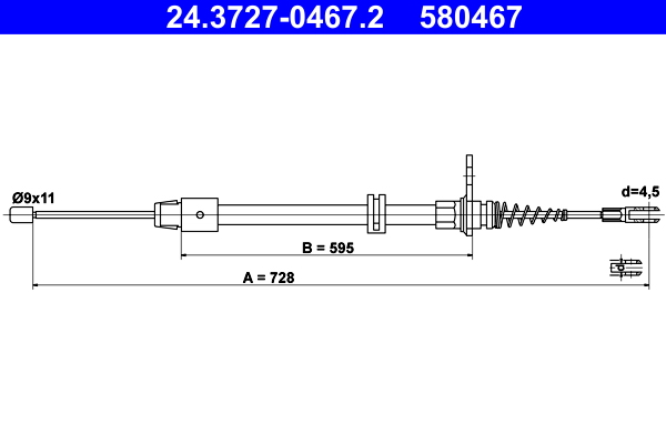 Cable Pull, parking brake (Back, Left, Right)  Art. 24372704672