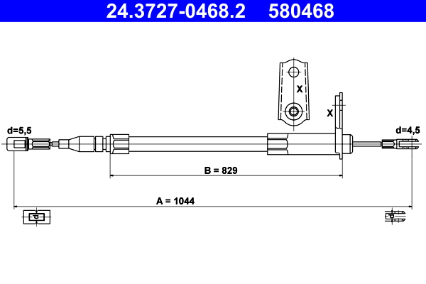 Cable Pull, parking brake (Back, left)  Art. 24372704682