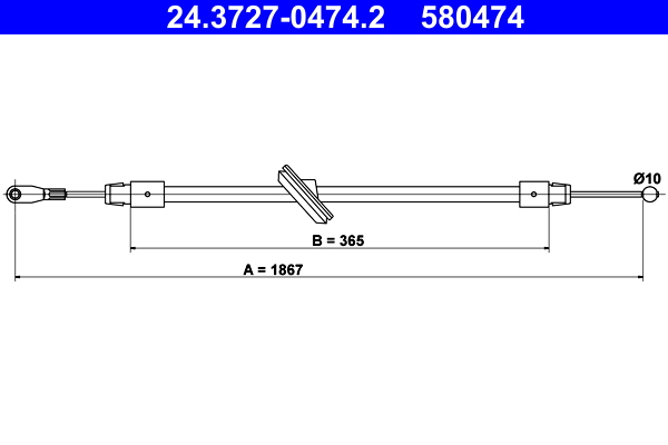 Cable Pull, parking brake (In front)  Art. 24372704742