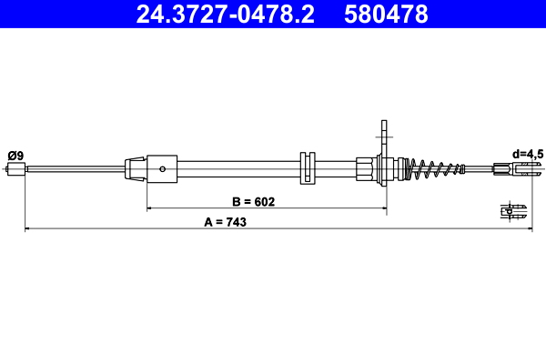 Cable Pull, parking brake (Left, Right, Back)  Art. 24372704782