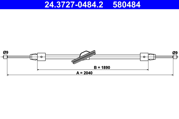 Cable Pull, parking brake (In front)  Art. 24372704842