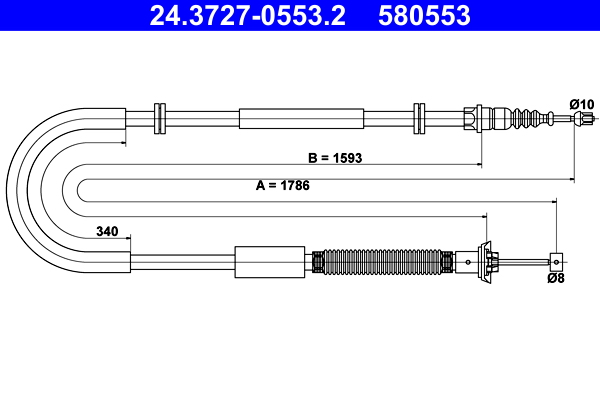 Cable Pull, parking brake (Back, left)  Art. 24372705532