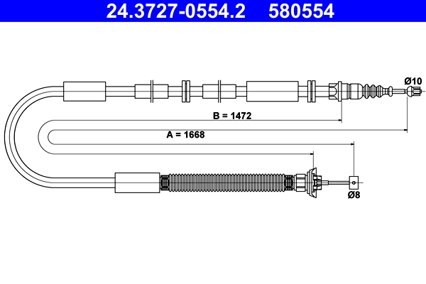 Cable Pull, parking brake (Back, right)  Art. 24372705542