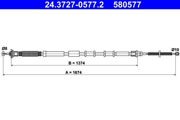 Cable Pull, parking brake (Back, left)  Art. 24372705772