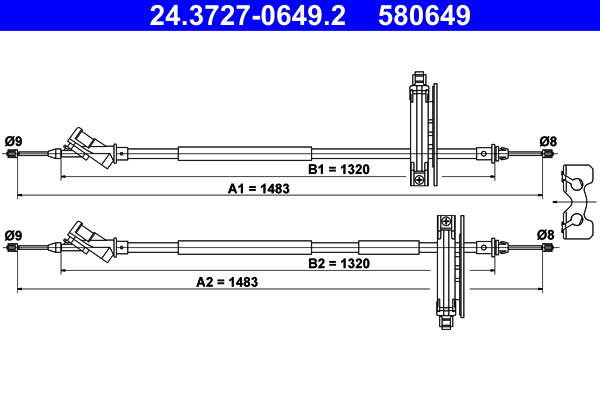 Cable Pull, parking brake (In the middle)  Art. 24372706492