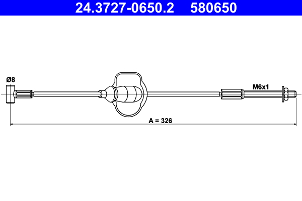 Cable Pull, parking brake (In front)  Art. 24372706502