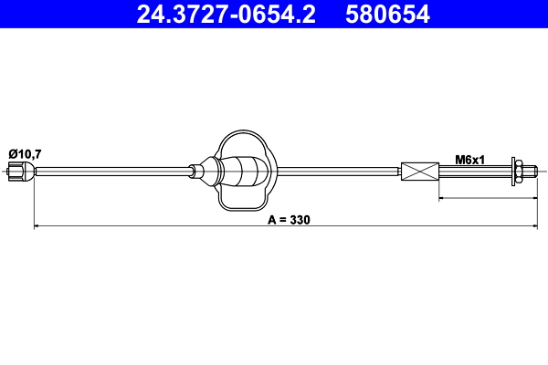 Cable Pull, parking brake (Double cloth)  Art. 24372706542