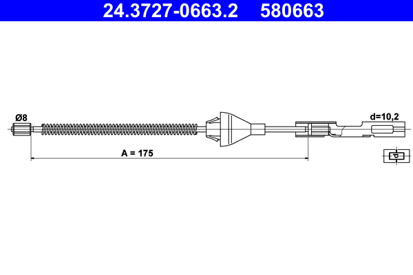 Cable Pull, parking brake (Back, right, Back, left)  Art. 24372706632